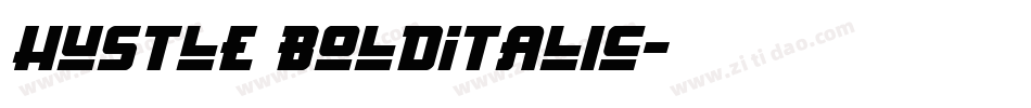 Hustle BoldItalic字体转换